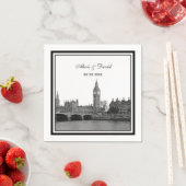 London Skyline Etched Gerahmt Wedding Serviette (Beispiel)