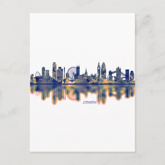 London Skyline Feiertagspostkarte (Vorderseite)