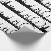 London Skyline Gift Wrap London Wrapping Paper Geschenkpapier (Ecke)