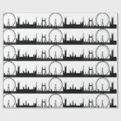 London Skyline Gift Wrap London Wrapping Paper Geschenkpapier (Flach)