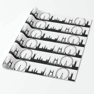 London Skyline Gift Wrap London Wrapping Paper Geschenkpapier