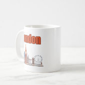 London Skyline Große Schrift Kaffeetasse (Vorderseite Links)