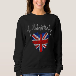London Skyline Herzschlag UK Vereinigtes Königreic Sweatshirt