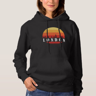 London-Skyline im Retro-Vintage-Stil Hoodie