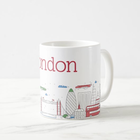 London-Skyline Kaffeetasse (VorderseiteRechts)