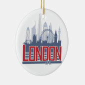 London-Skyline Keramik Ornament (Rechts)