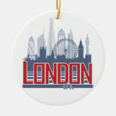 London-Skyline Keramik Ornament (Vorne)