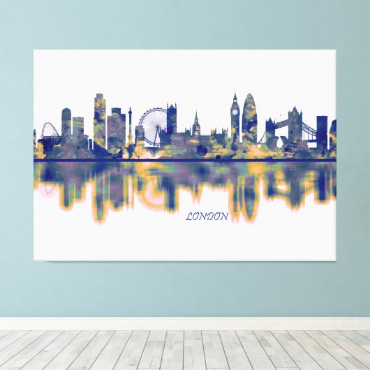 London Skyline Leinwanddruck (Insitu (Holzboden))
