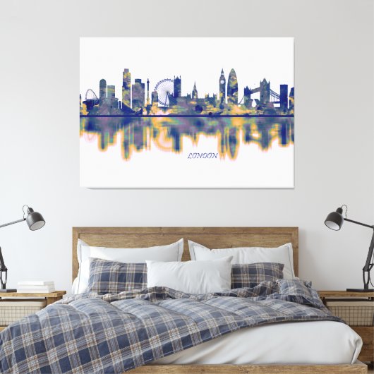 London Skyline Leinwanddruck (Insitu (Schlafzimmer))