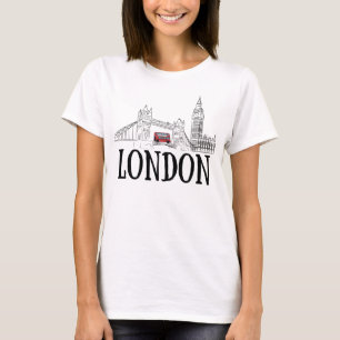 London Skyline/London Tourist Gift/London Heimat T-Shirt