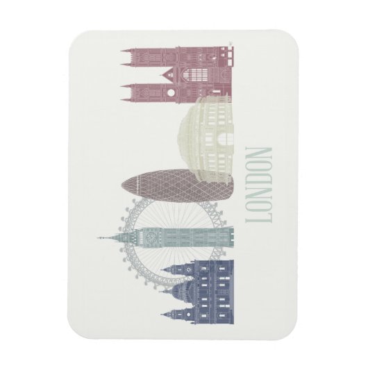 London Skyline Magnet (Vertikal)