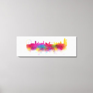 London Skyline Modern Watercolor Canvas Print Leinwanddruck
