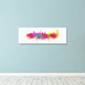 London Skyline Modern Watercolor Canvas Print Leinwanddruck (Insitu (Holzboden))