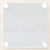 London Skyline Night Reflections Glasuntersetzer (Rückseite)