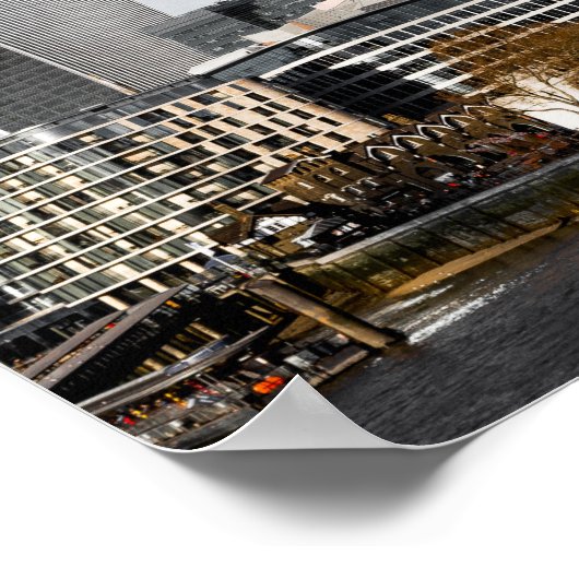 London Skyline Panorama-Geschenk Poster (Ecke)