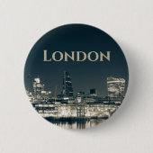 London Skyline Panorama Urban Souvenir Geschenk Button (Vorderseite)
