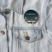 London Skyline Panorama Urban Souvenir Geschenk Button (Beispiel)