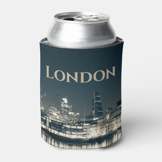 London Skyline Panorama Urban Souvenir Geschenk Dosenkühler (Kanne Vorderseite)