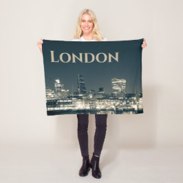 London Skyline Panorama Urban Souvenir Geschenk Fleecedecke