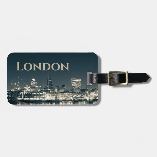 London Skyline Panorama Urban Souvenir Geschenk Gepäckanhänger (Vorderseite horizontal)