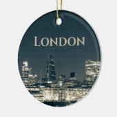 London Skyline Panorama Urban Souvenir Geschenk Keramik Ornament (Links)