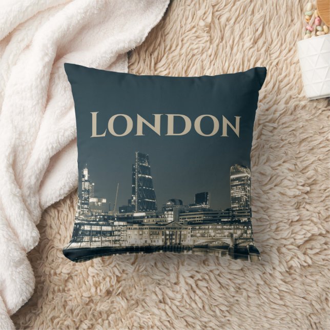London Skyline Panorama Urban Souvenir Geschenk Kissen (Decke)