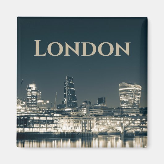 London Skyline Panorama Urban Souvenir Geschenk Magnet (Vorne)