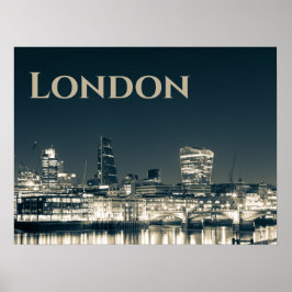 London Skyline Panorama Urban Souvenir Geschenk Poster