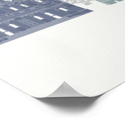 London Skyline Poster (Ecke)