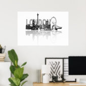 London Skyline Poster (Heimbüro)
