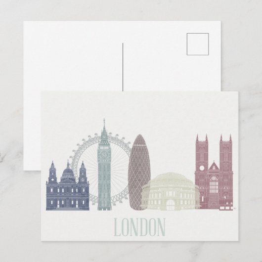 London Skyline Postkarte (Vorne/Hinten)