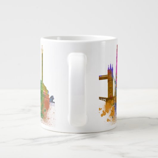 London Skyline - Rainbow Jumbo-Tasse (Rückseite)