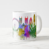 London Skyline - Rainbow Jumbo-Tasse (Vorderseite Rechts)