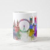 London Skyline - Rainbow Jumbo-Tasse (Vorderseite)
