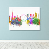 London Skyline - Rainbow Leinwanddruck (Insitu (Holzboden))