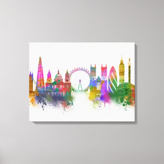 London Skyline - Rainbow Leinwanddruck (Vorderseite)