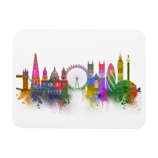 London Skyline - Rainbow Magnet (Horizontal)