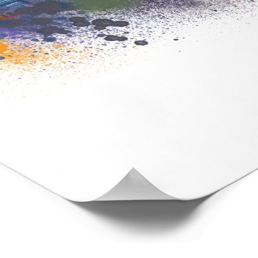 London Skyline - Rainbow Poster (Ecke)