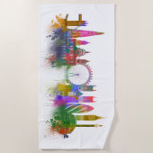 London Skyline - Rainbow Strandtuch (Vorderseite)