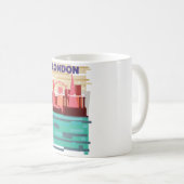 London Skyline Reiseplakat. Kaffeetasse (VorderseiteRechts)