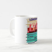 London Skyline Reiseplakat. Kaffeetasse (Vorderseite Links)