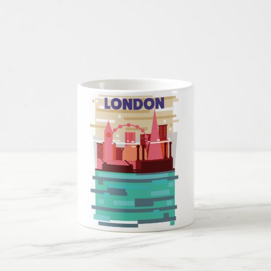 London Skyline Reiseplakat. Kaffeetasse (Mittel)