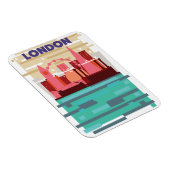 London Skyline Reiseplakat. Magnet (Rechte Seite)