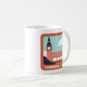 London Skyline Retro City Pride Kaffeetasse (VorderseiteRechts)