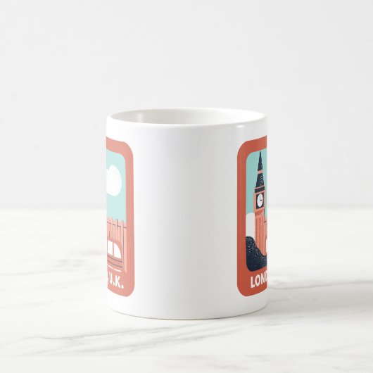 London Skyline Retro City Pride Kaffeetasse (Mittel)