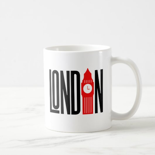 London Skyline Retro City Prix Design Kaffeetasse (Rechts)