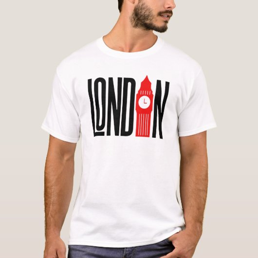 London Skyline Retro City Prix Design T-Shirt (Vorderseite)