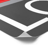 London skyline retro travel poster red bus (Ecke)