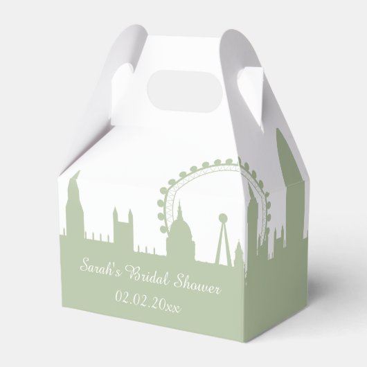 London Skyline Sage Personalisierte Gefälligkeitsb Geschenkschachtel (Vorderseite)