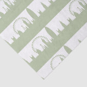 London Skyline Sage Tissue Seidenpapier (Ausschnitt)